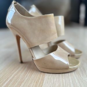 Women’s | Jimmy Choo patten leather peep toe stiletto